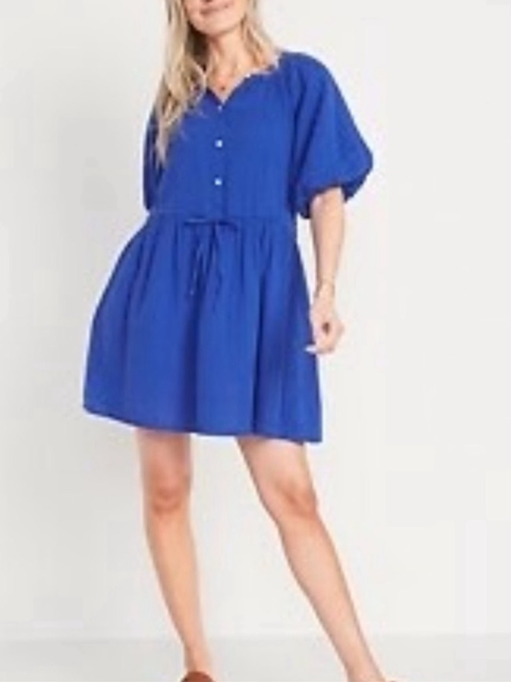 Old Navy Puff Sleeve Waist Defined Dress